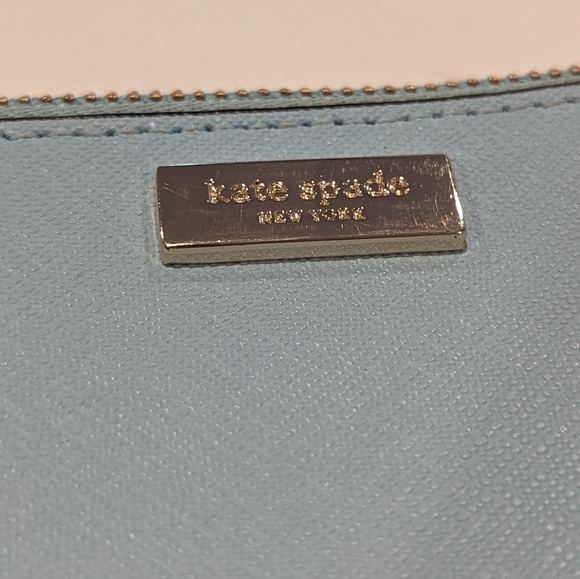 Kate Spade Lolly Newbury Lane Leather Wristlet Grace Blue - Picture 2 of 6